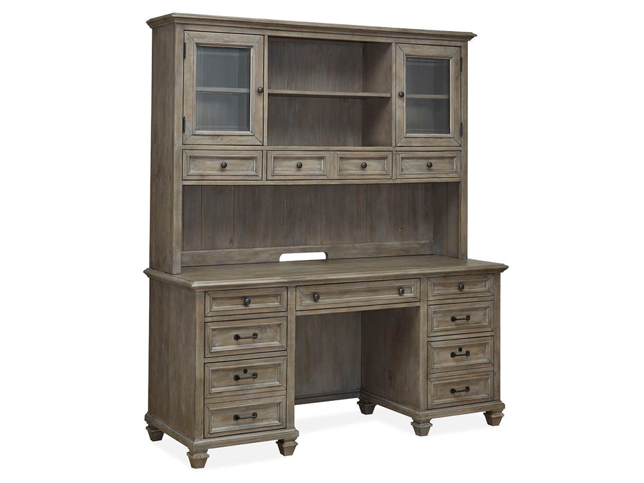 Lancaster - Credenza With Hutch - Dove Tail Gray
