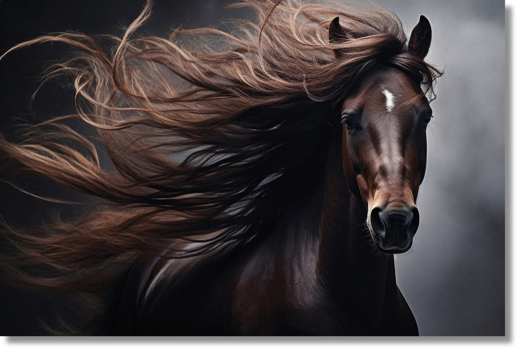 Majestic Mane Storm - 40" x 60" Framed Wall Art - Albert's Furniture (Wayne, MI)