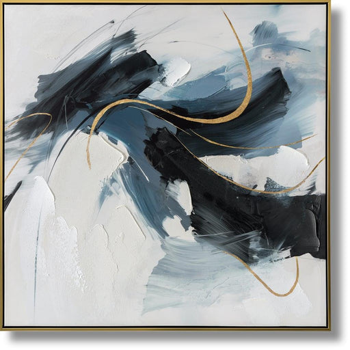 Midnight Drift - 33" x 33" Framed Wall Art - Black / Blue - Albert's Furniture (Wayne, MI)