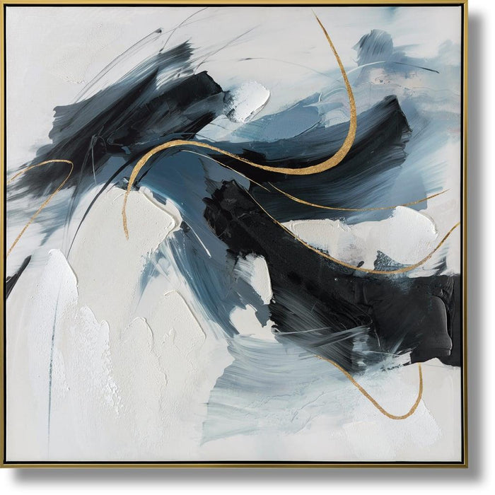 Midnight Drift - 33" x 33" Framed Wall Art - Black / Blue - Albert's Furniture (Wayne, MI)