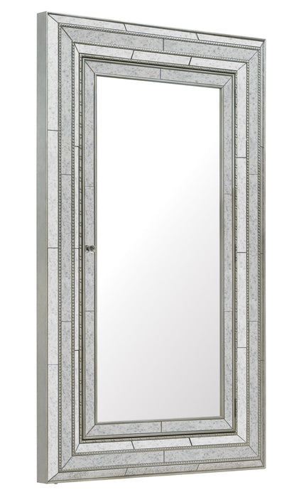 Melange - Glamour Floor Mirror With Jewelry Armoire Storage - Champagne