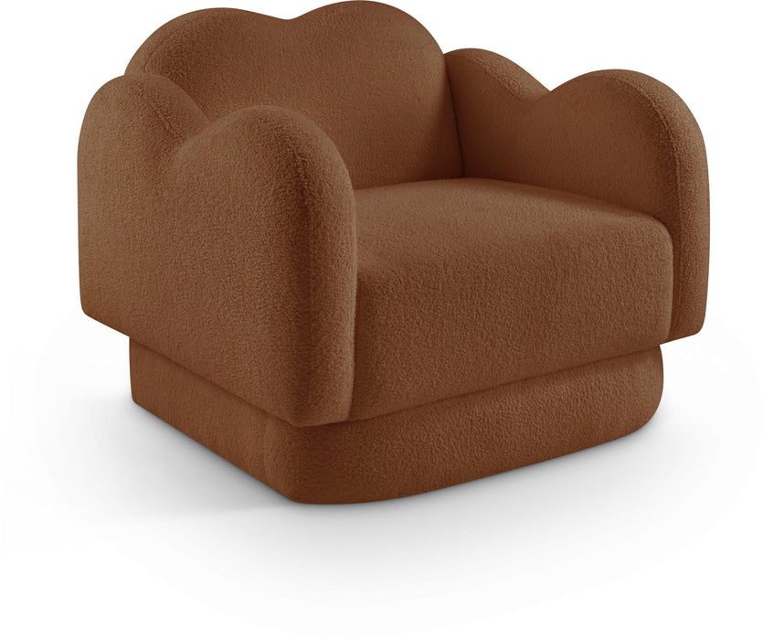 Bloom - Teddy Fabric Chair - Saddle