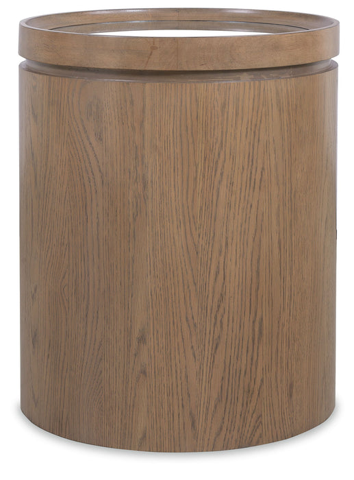 Sonnet - Round Side Table - Dark Gray / Light Brown