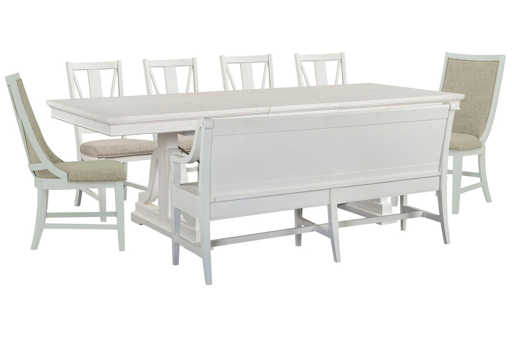 Heron Cove - Extendable Trestle Dining Table Set