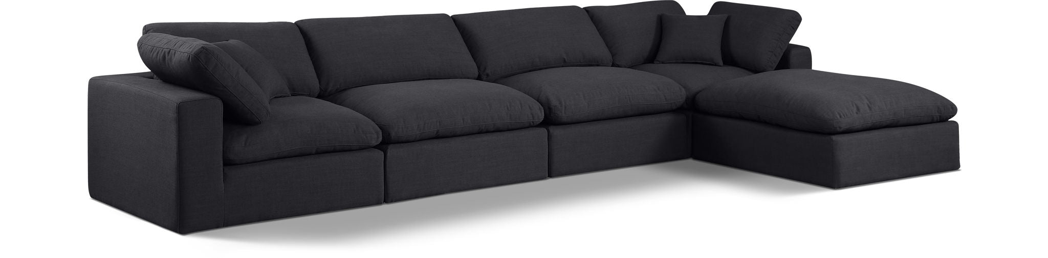Comfy - 5 Piece Linen Modular Sectional With Chaise