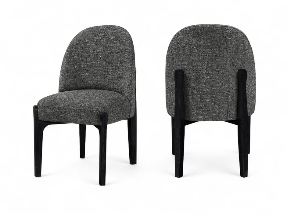 Torino - Upholstered Dining Chair With Brushed Black Base (Set of 2)