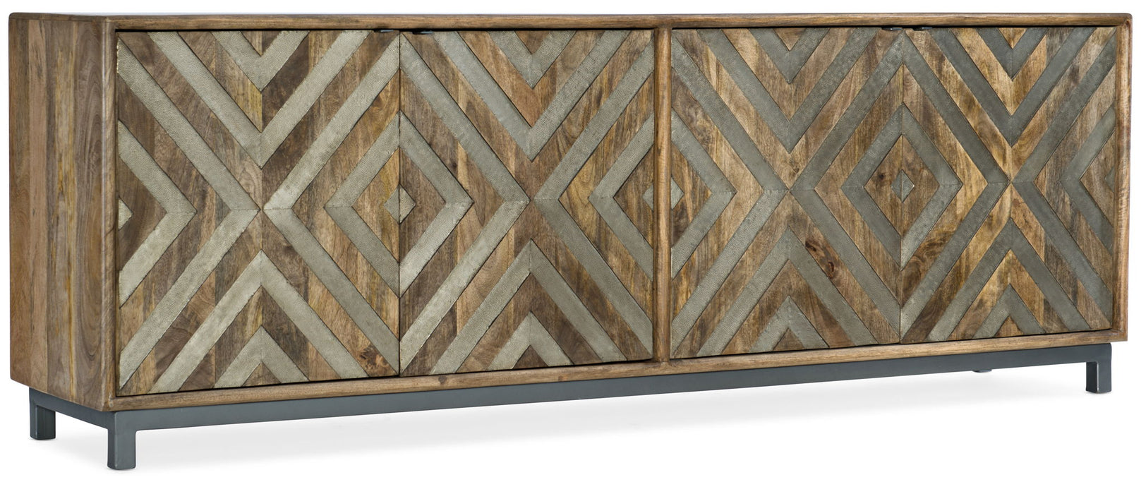 Home Accent - 4-Door Entertainment Console - Light Brown
