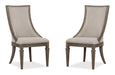 Lancaster - Dining Arm Chair With Upholstered Seat & Back (Set of 2) - Dovetail Gray - Albert's Furniture (Wayne, MI)