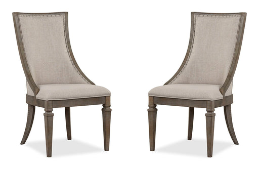 Lancaster - Dining Arm Chair With Upholstered Seat & Back (Set of 2) - Dovetail Gray - Albert's Furniture (Wayne, MI)