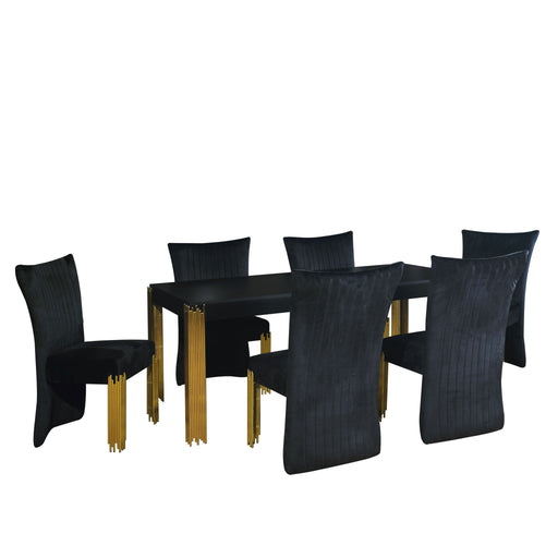 Empire - Table With 4 Chairs - Black - Albert's Furniture (Wayne, MI)