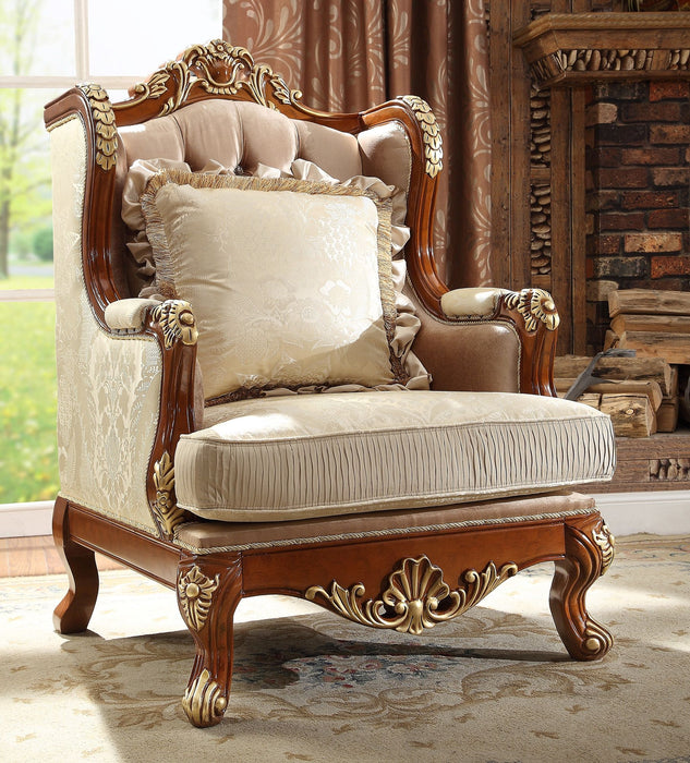 HD-821 - Chair - Cedar Red With Gold Highlight