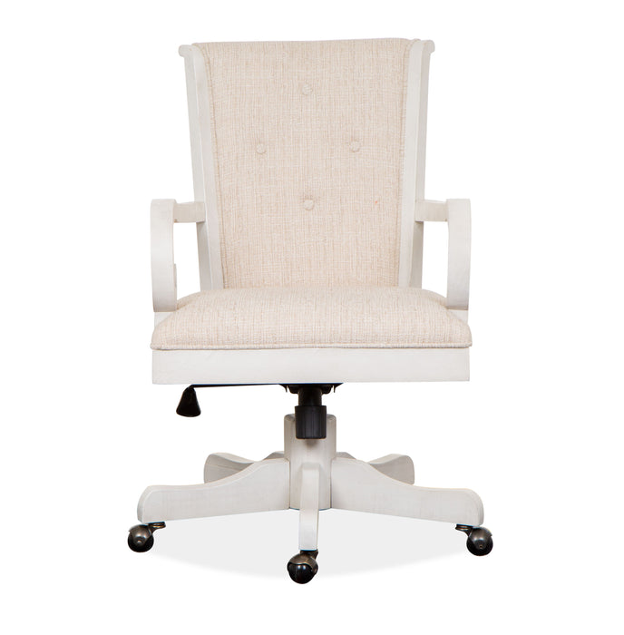 Bronwyn - Fully Upholstered Swivel Chair - Alabaster