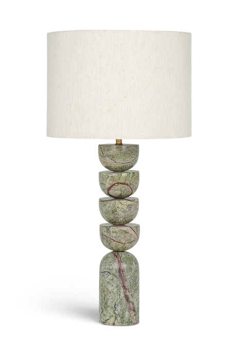 Opus - Linen Textured Fabric And Brass Table Lamp