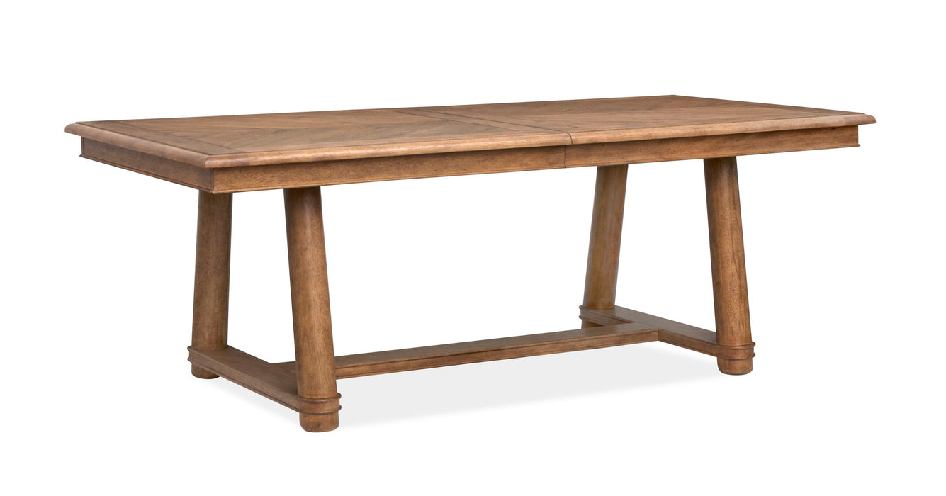 Woodward - Trestle Extendable Dining Table - Dark Clove