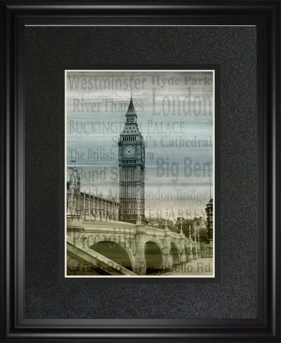 Big Ben By Alan Lambert - Framed Print Wall Art - Black