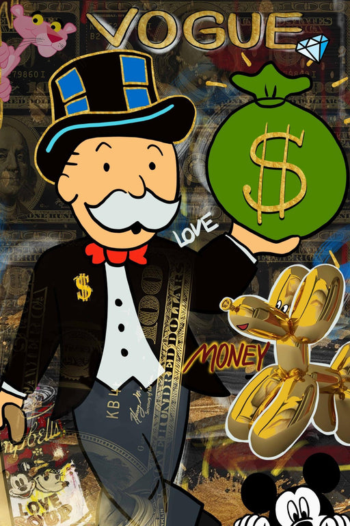 Cartoon Tycoon Mashup - 32" x 48" Framed Wall Art - Albert's Furniture (Wayne, MI)