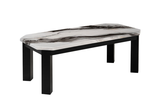 T06 - Coffee Table With 2 End Tables - Black / White - Albert's Furniture (Wayne, MI)