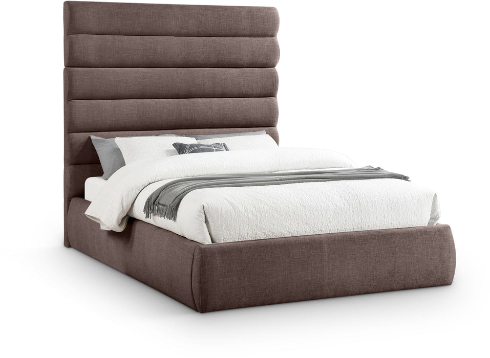 Adam - Linen Fabric Bed With 70.5" Headboard