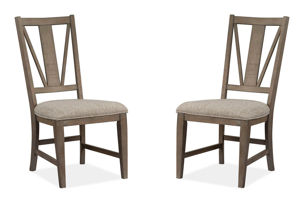 Paxton Place - Dining Side Chair With Upholstered Seat (Set of 2) - Dovetail Gray
