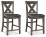 Caitbrook - Upholstered Barstool (Set of 2) - Gray - Albert's Furniture (Wayne, MI)