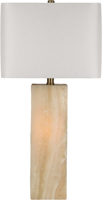 "Luminous Alabaster" Alabaster Table Lamp With Night Light (Set of 2) - Alabaster / Soft Gold