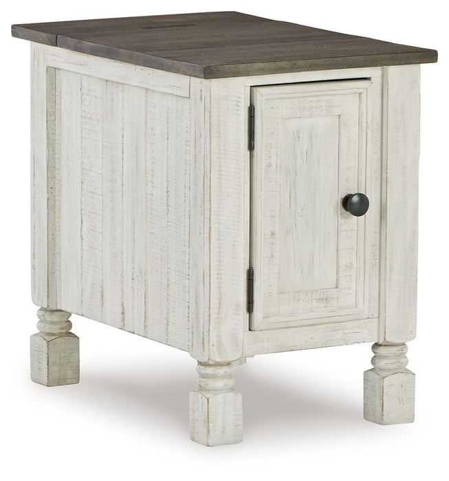 Havalance - Chair Side End Table - White / Gray - Albert's Furniture (Wayne, MI)