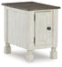 Havalance - Chair Side End Table - White / Gray - Albert's Furniture (Wayne, MI)