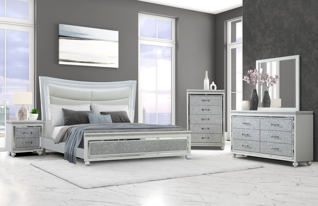 Collete - 5 Piece King Bedroom Set - White