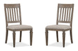 Lancaster - Dining Side Chair With Upholstered Seat (Set of 2) - Dovetail Gray - Albert's Furniture (Wayne, MI)