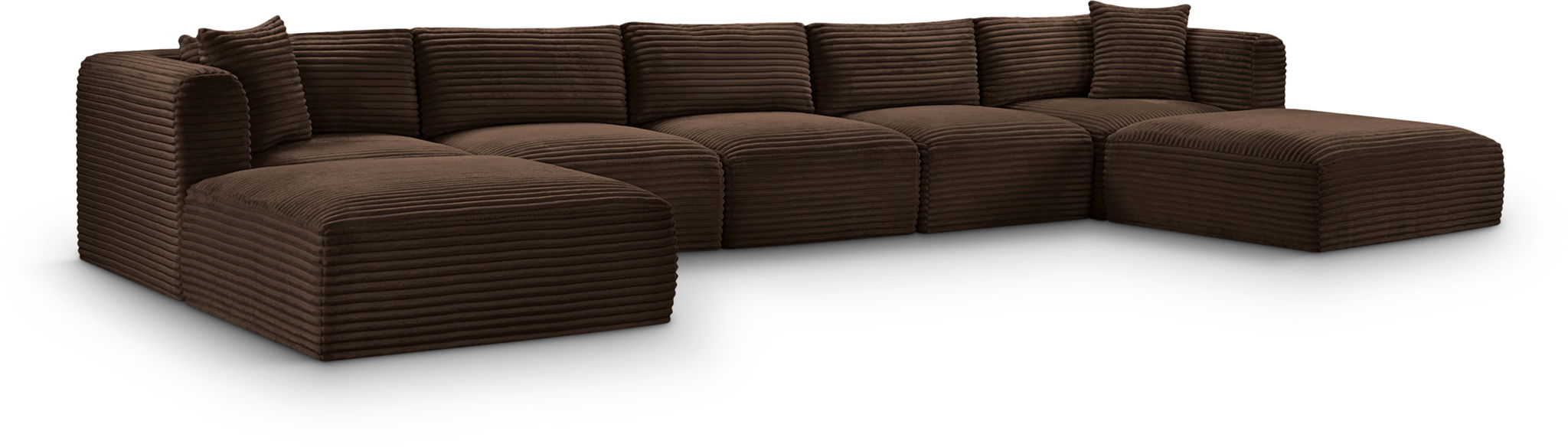 Shaggy - 7 Piece Modular Sectional With 2 Ottomans