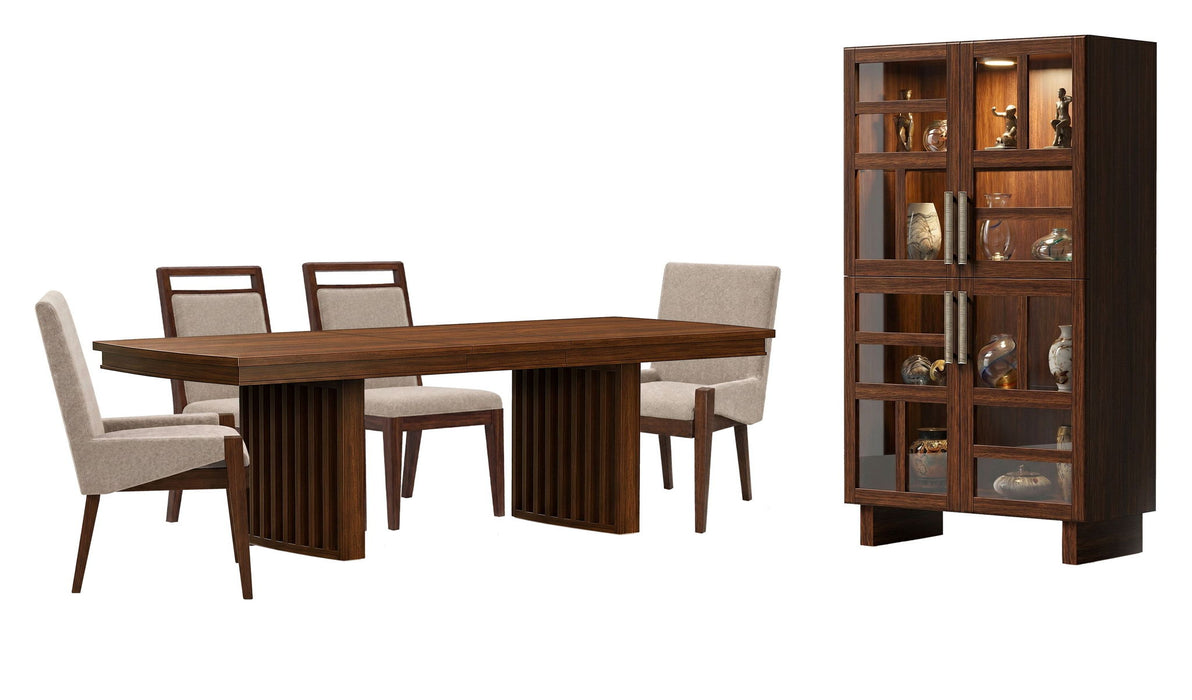 Reena - Extendable Trestle Dining Table Set