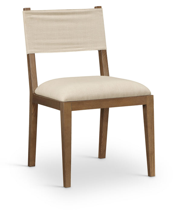 Avon - Linen Textured Performance Fabric Upholstered Dining Side Chair (Set of 2)