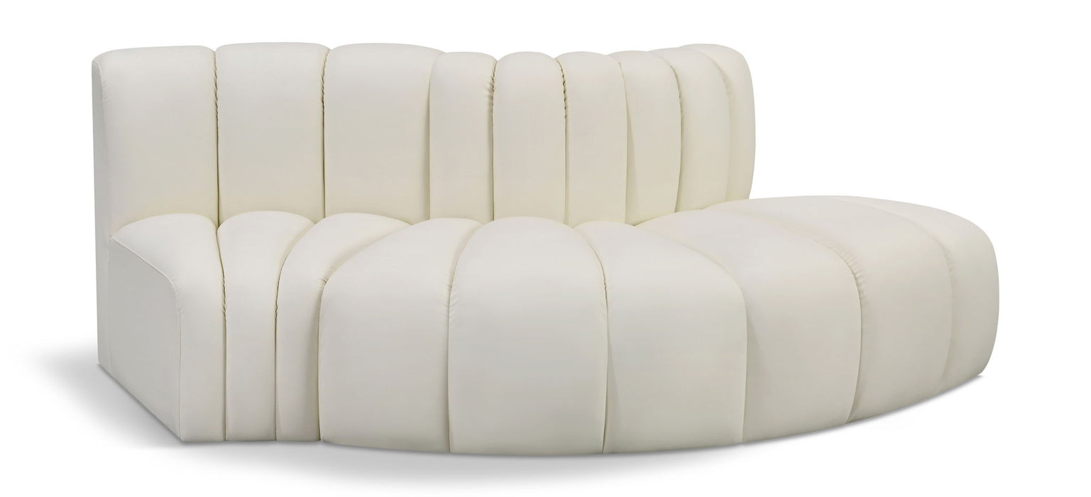 Arc - Faux Leather 3 Piece Modular Sofa
