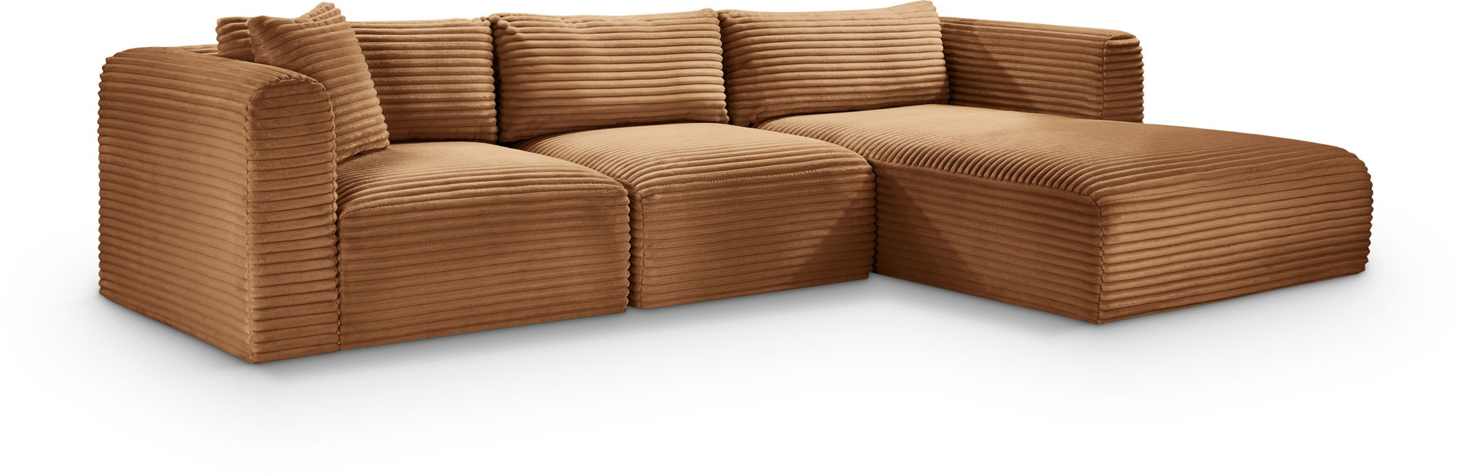 Shaggy - Fabric 3 Piece Modular Sectional