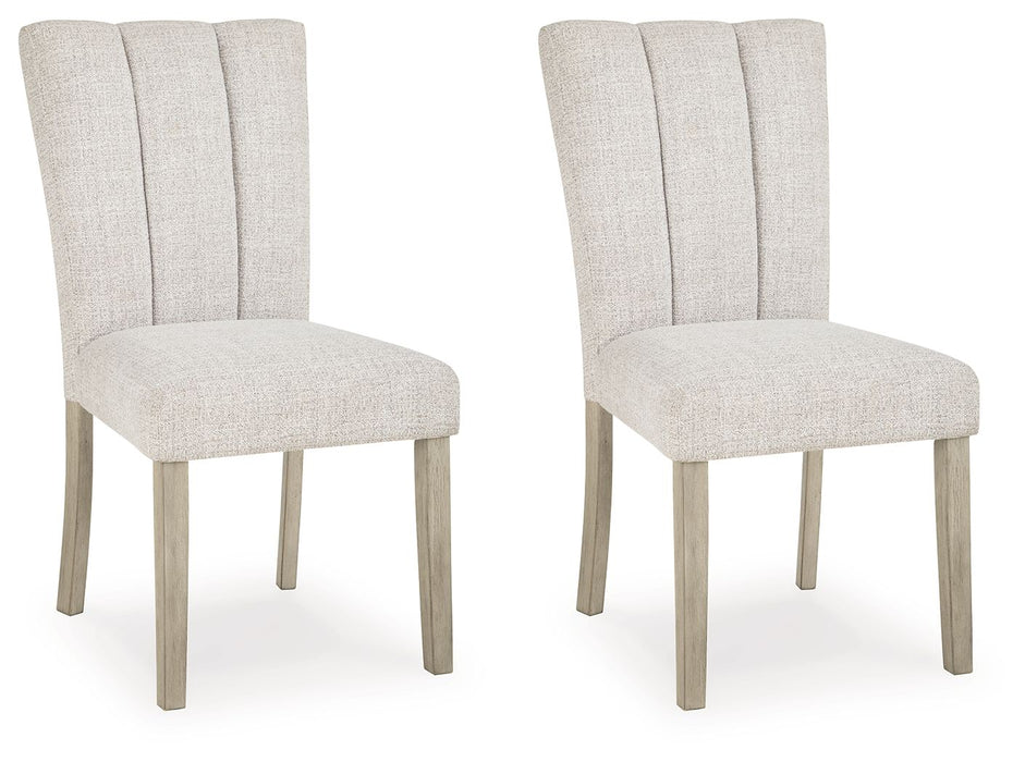 Larawyn - Dining Upholstered Side Chair (Set of 2) - Bisque - Albert's Furniture (Wayne, MI)