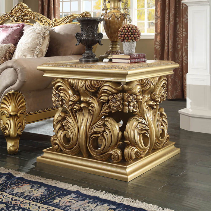 HD-8016 - End Table - Bright Gold