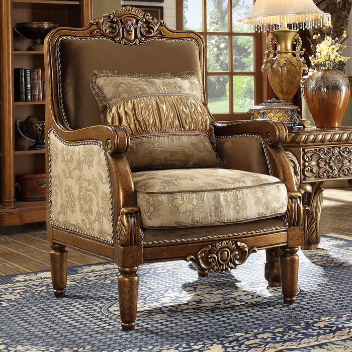 HD-610 - Chair - Antique Gold & Perfect Brown