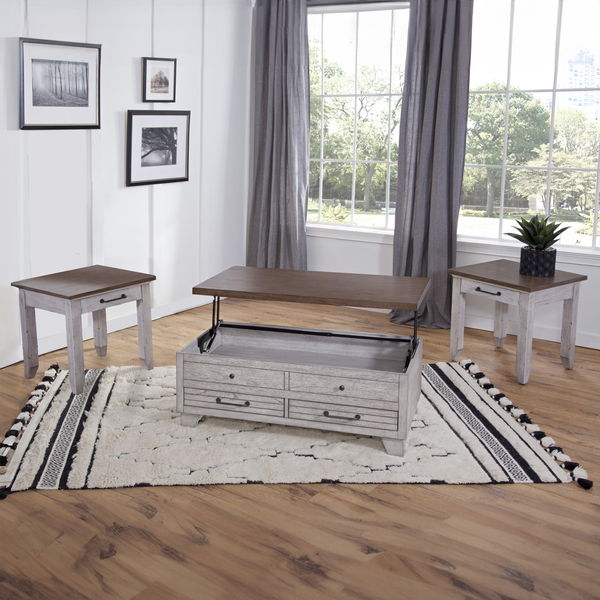 Bear Creek - 3 Piece Table Set - White