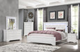 Pompei - 4 Piece King Bedroom Set (Bed With LED, Dresser, Mirror, Nightstand) - White - Albert's Furniture (Wayne, MI)