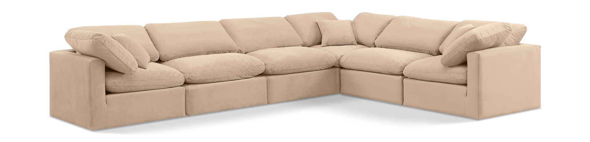 Indulge - Velvet 6 Piece Modular Corner Sectional