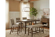 D4355 - 7 Piece Dining Room Set (Bar Table With 6 Bar Stools) - Dark Brown - Albert's Furniture (Wayne, MI)
