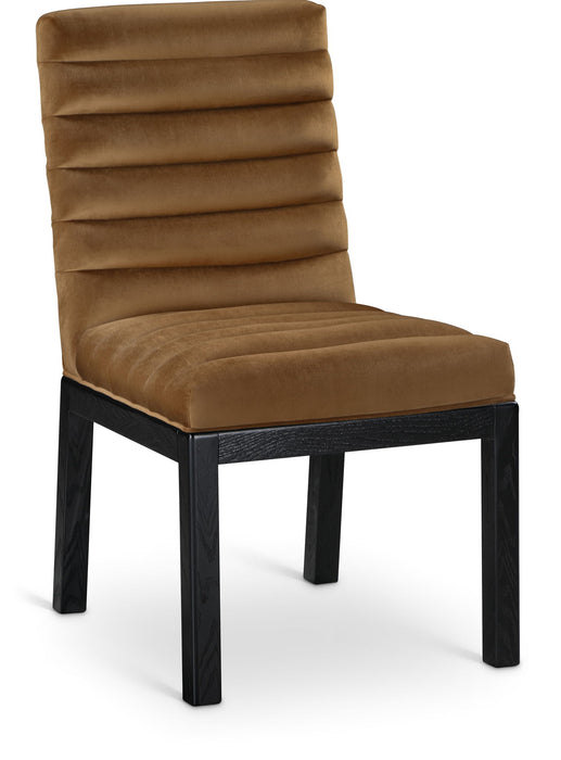 Evelyn - Dining Chair With Black Legs - Saddle