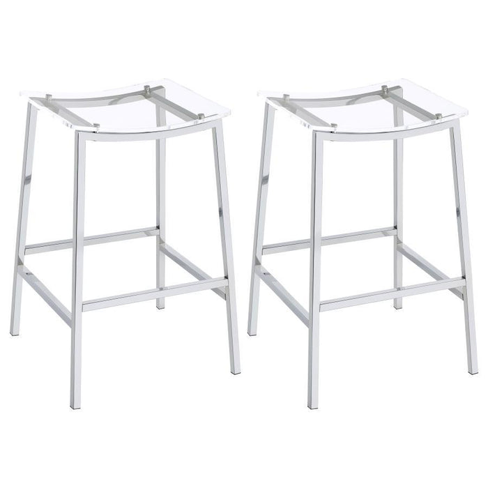 Jovani - Acrylic Backless Bar Stools (Set of 2)