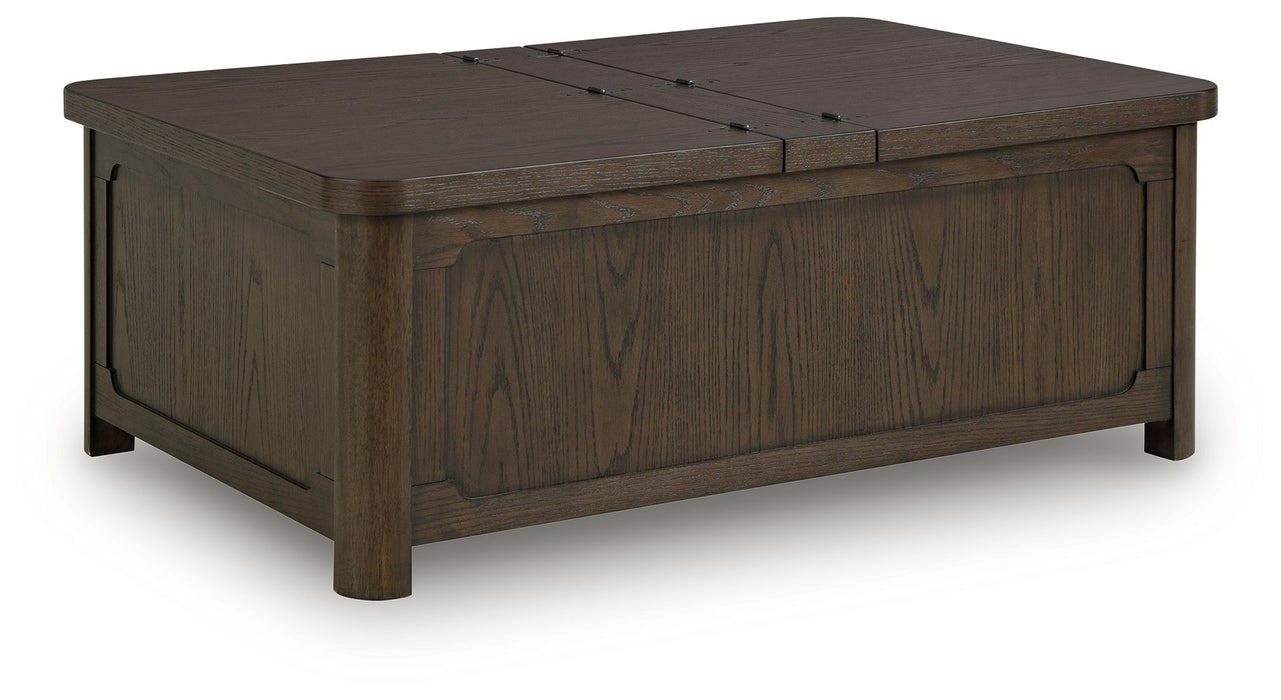 Breckington - Cocktail Table With Storage - Dark Brown - Albert's Furniture (Wayne, MI)