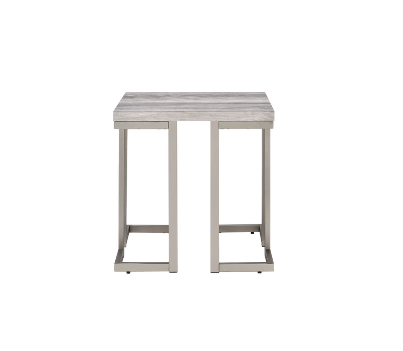 David - End Table - White