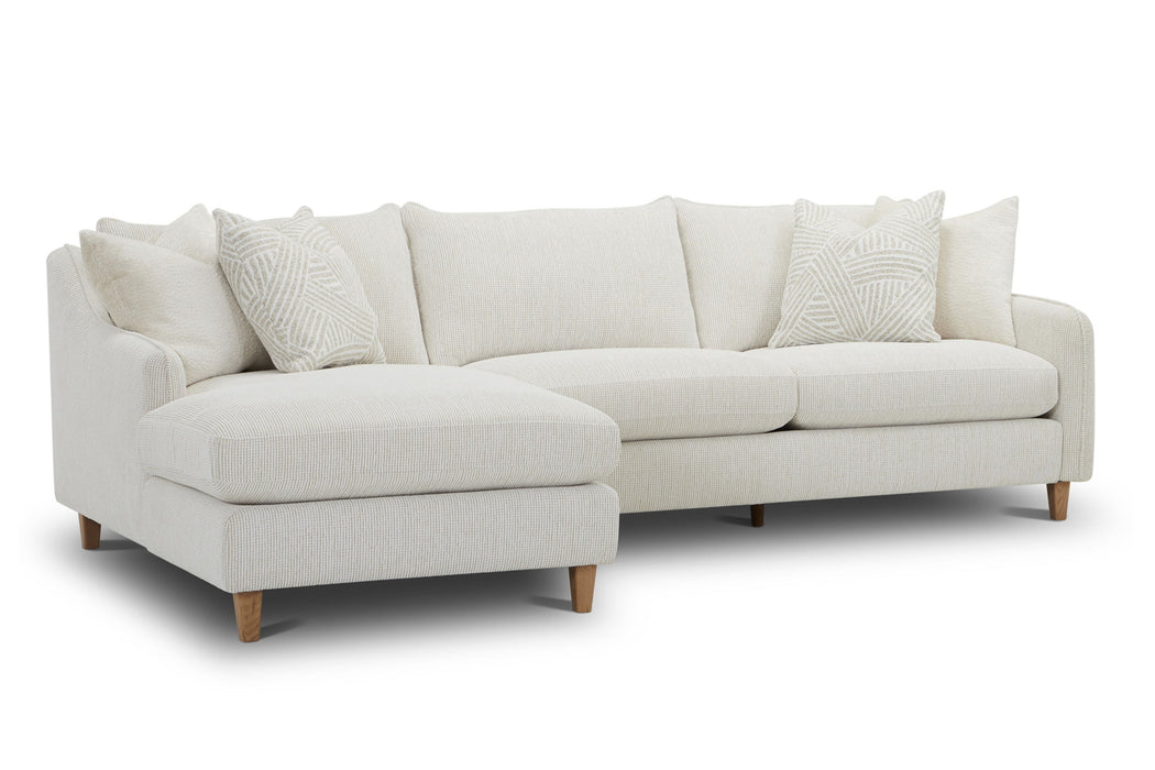 Vogue - Right Arm Facing Loveseat with Pillows - Farlo Chalk