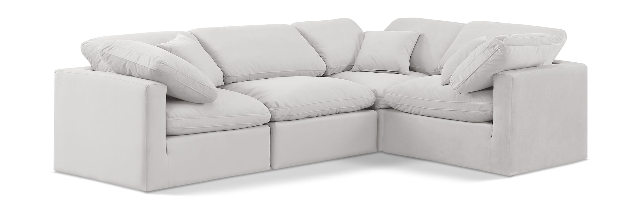 Indulge - Velvet 4 Piece Modular Corner Sectional