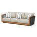Veranda - Wicker & Wood Outdoor Sofa With Cushions - Natural / Gray / Brown - Albert's Furniture (Wayne, MI)
