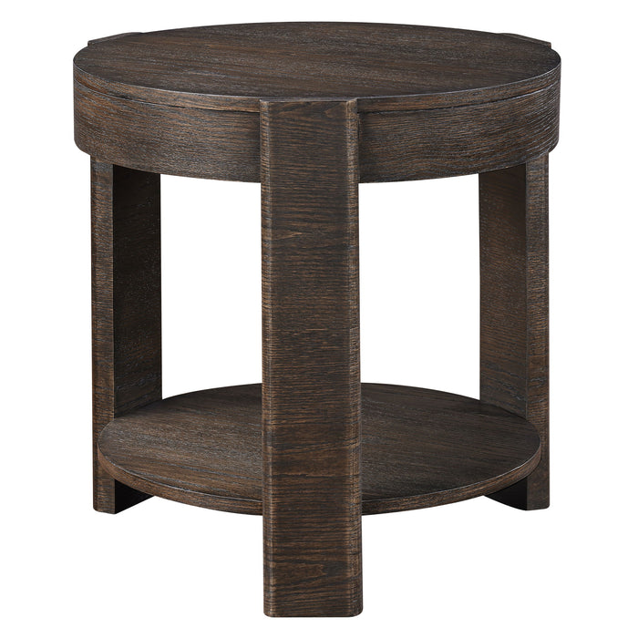 Salina - Round End Table - Espresso