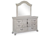 Bronwyn - Drawer Dresser With Shaped Mirror - Alabaster - Albert's Furniture (Wayne, MI)